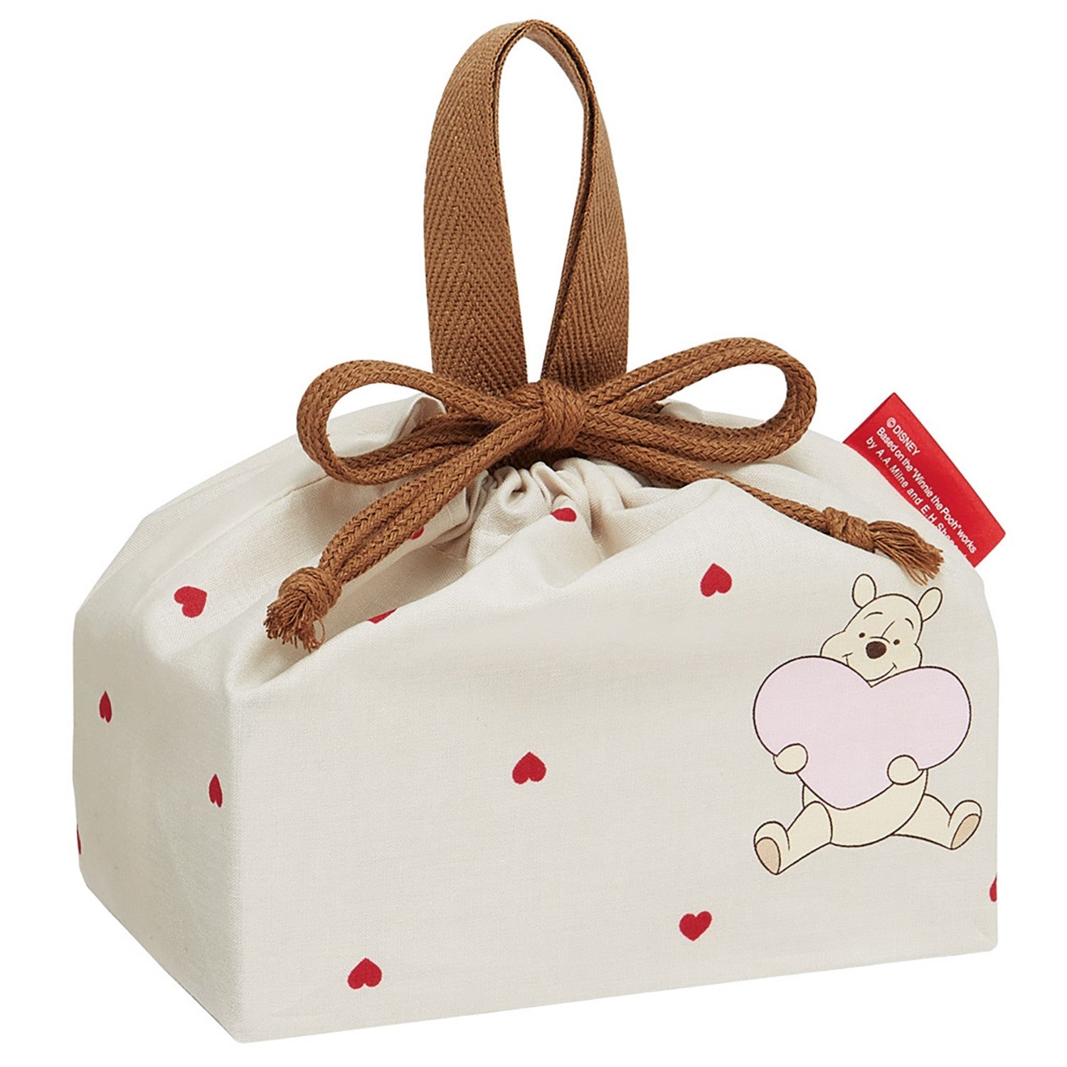 Lunch Bag for Children Drawstring Lunch Bag Made in Japan Winnie the Pooh HUG&HEART Skater KB7_71856