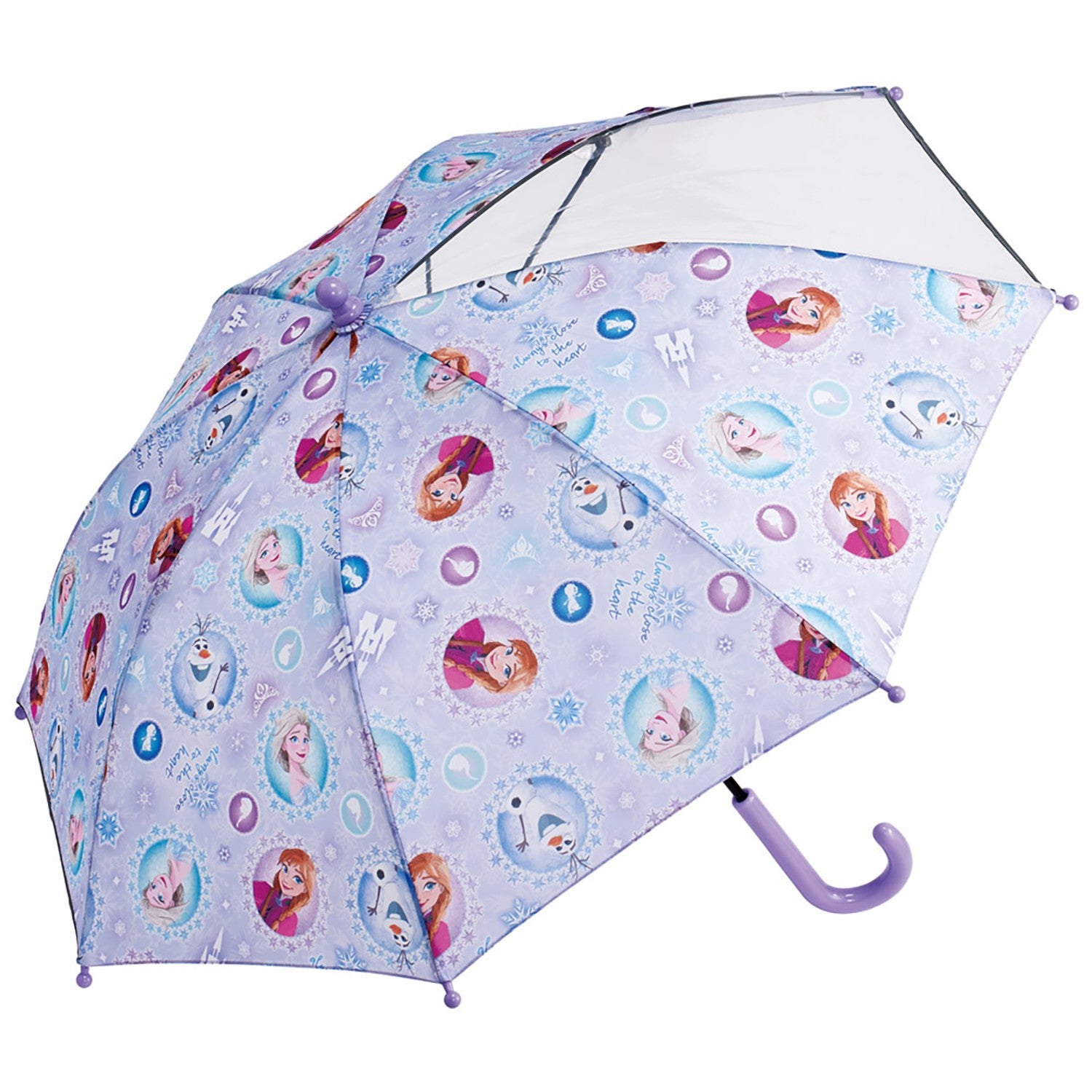 Umbrella for children 45cm Frozen 3 Girls 5~6 years old 105~115cm Ensures visibility Comes with a transparent window Does not get fingers caught Hand-openable 8 ribs Skater_UB45_71998