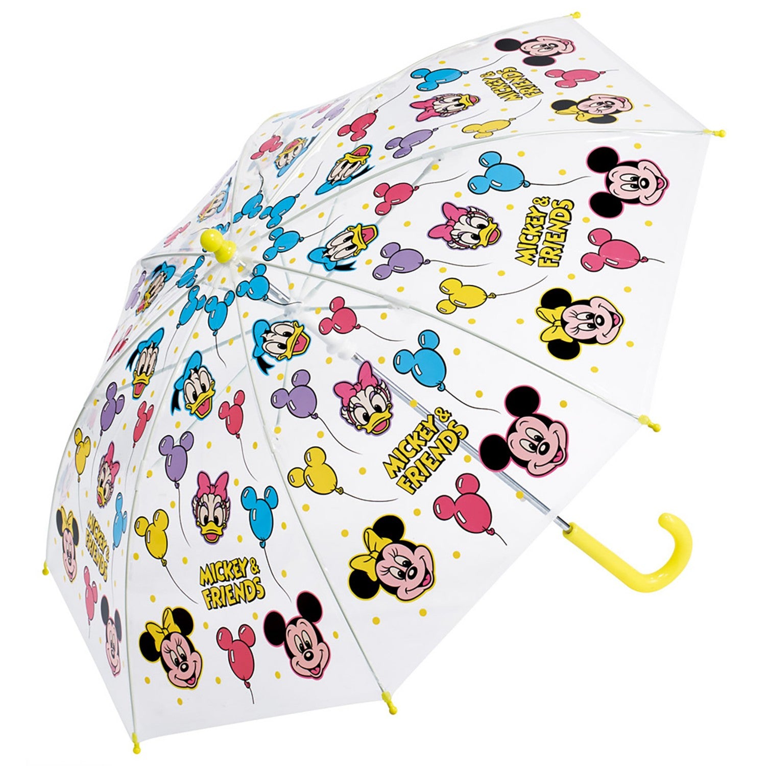 Vinyl Umbrella for Children 45cm Mickey Mouse 3 Mickey & Friends Boys Girls 5-6 years old 105-115cm Hand-openable to prevent fingers from getting caught 8 ribs Skater_UBV45_72000
