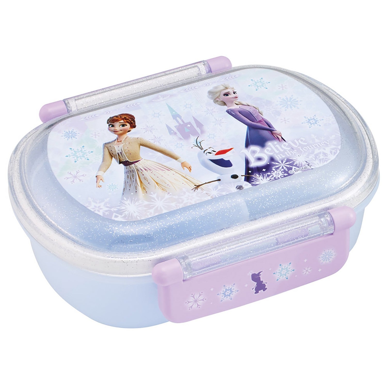 Bento Box, Fluffy Lunch Box for Children, 1 Tier, 360ml, Made in Japan, Dishwasher Safe, Microwave Safe, Frozen 26, Girls, Skater, QAF2BA_72146