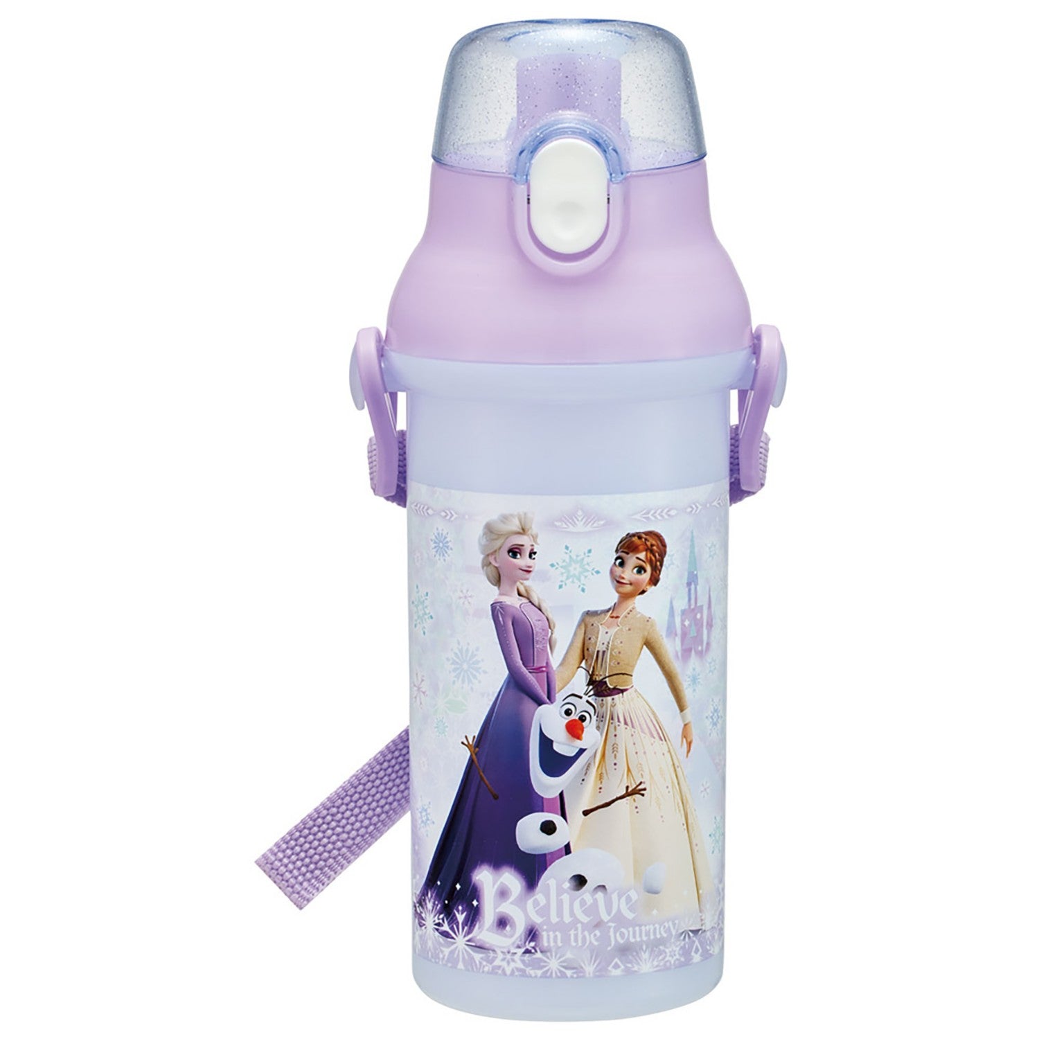 Direct Drinking Water Bottle Plastic 480ml for Children One Push Open/Close Dishwasher Safe Made in Japan Frozen 26 Girls Skater PSB5SAN_72155