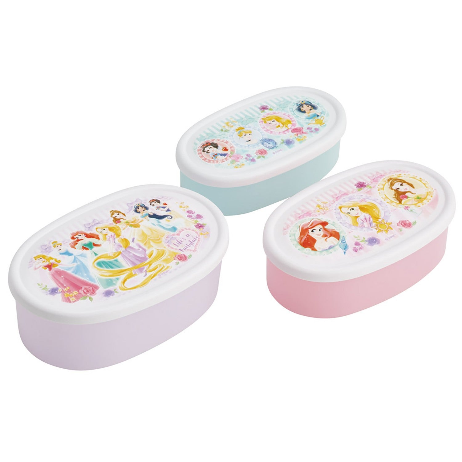 Seal Container Storage Container Set of 3 Bento Box Lunch Box Made in Japan Disney Princess 26 Girls Skater SRS3S_72171