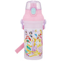 Direct Drinking Water Bottle Plastic 480ml for Children One Push Open/Close Dishwasher Safe Made in Japan Disney Princess 26 Girls Skater PSB5SAN_72177