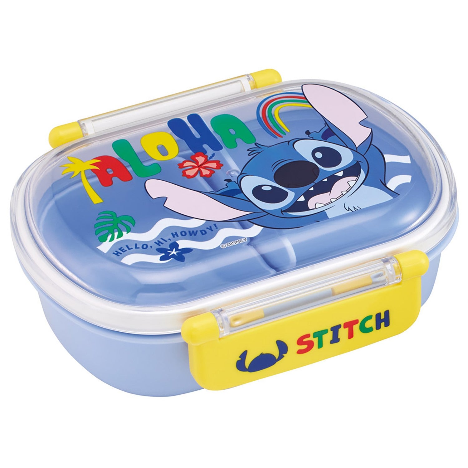 Children's Bento Box, Fluffy Lunch Box, 1 Tier, 360ml, Made in Japan, Dishwasher Safe, Microwave Safe, Lilo & Stitch 26 Skater QAF2BA_72214