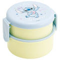 Bento Box Round Lunch Box 500ml 2 Tiers with Fork Made in Japan Lilo & Stitch Hug Skater ONWR1_72229