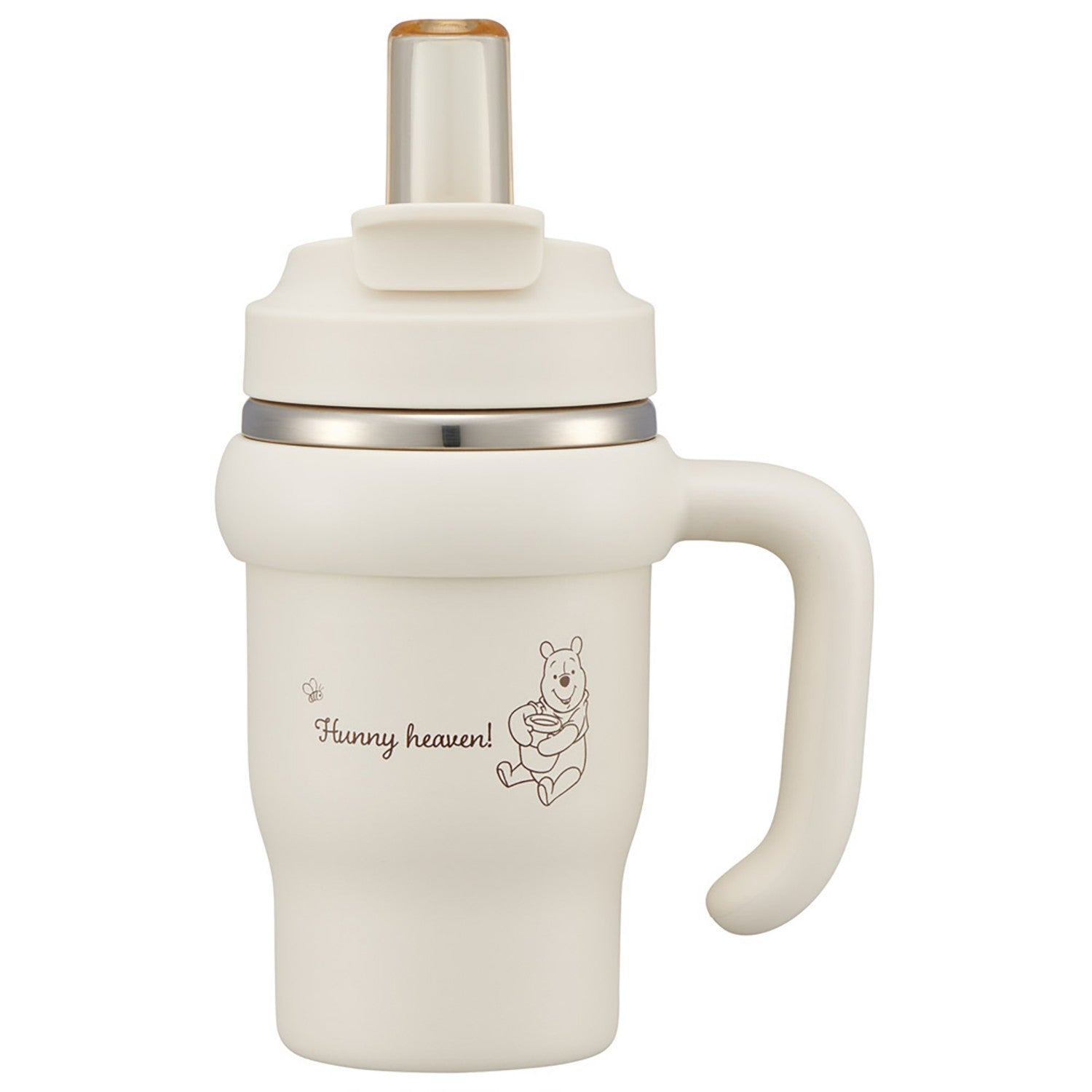 Straw Tumbler 570ml Thermal/Cold with Handle 2WAY Direct Drinking Winnie the Pooh Simple Logo Skater_STSTB6_72530