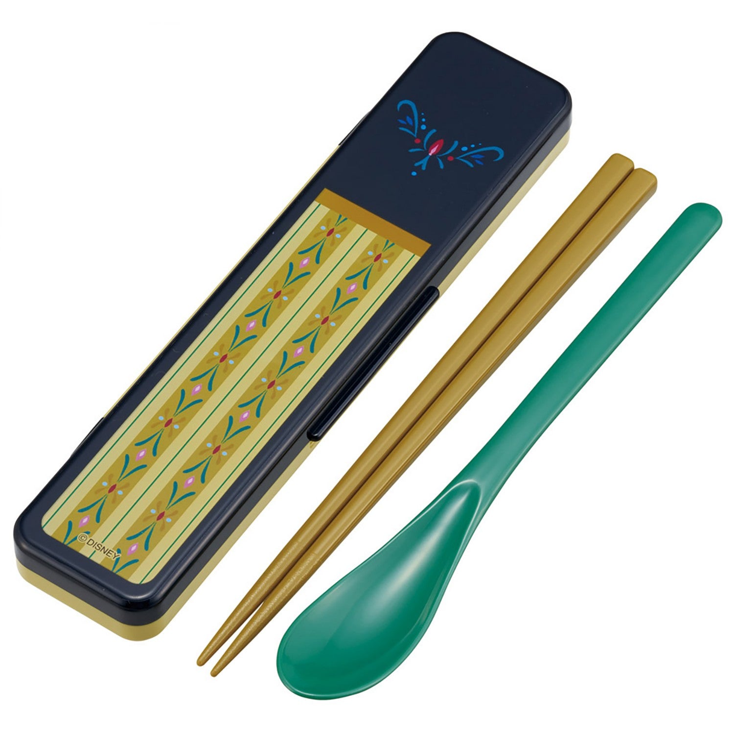 Combi Set Chopsticks Spoon Set Lunch Box for Adults 18cm Non-clacking Made in Japan Frozen Anna Dress Skater_CCS3SA_72812
