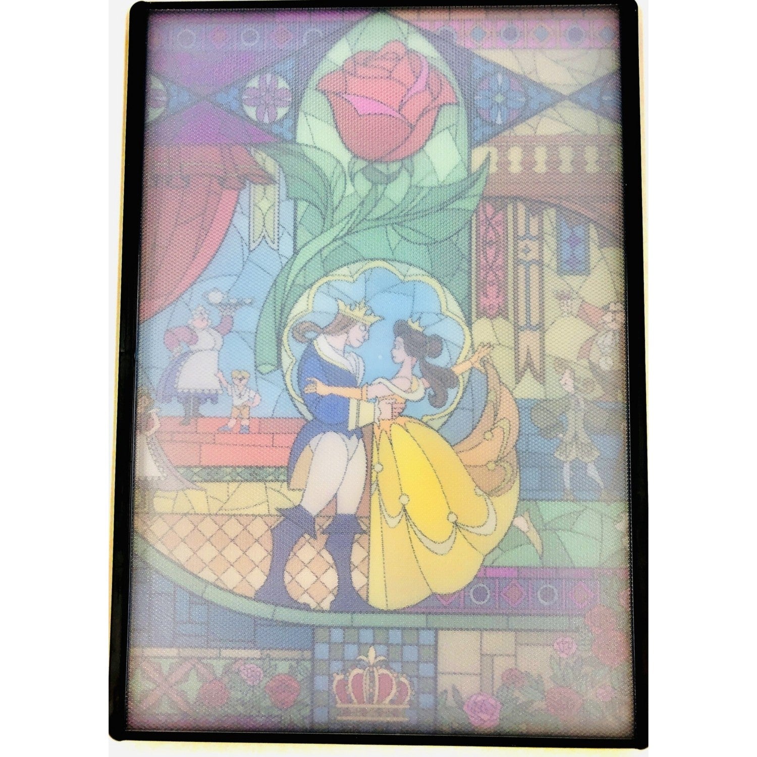 Beauty and the Beast Stained Glass Cutting Board with Stand