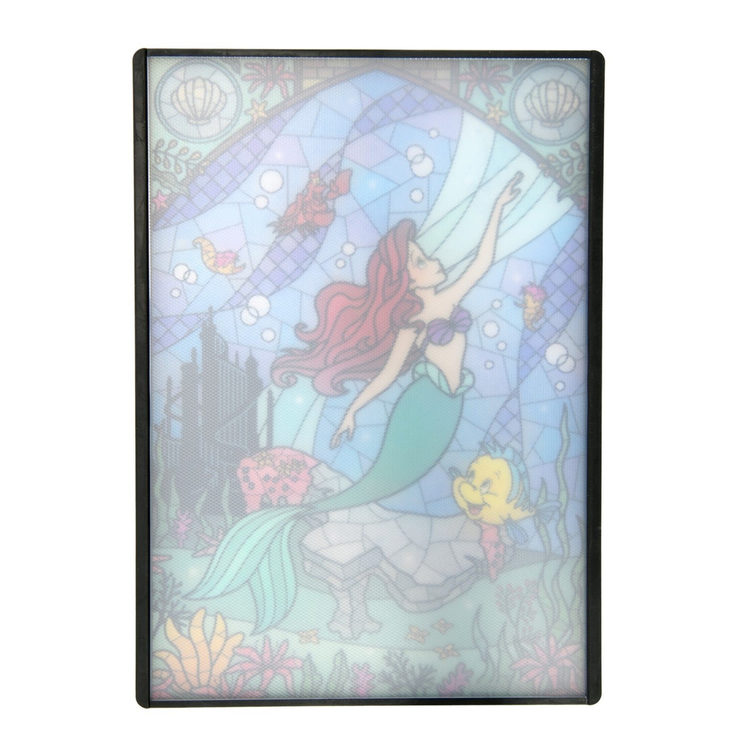 Little Mermaid Stained Glass Cutting Board with Stand