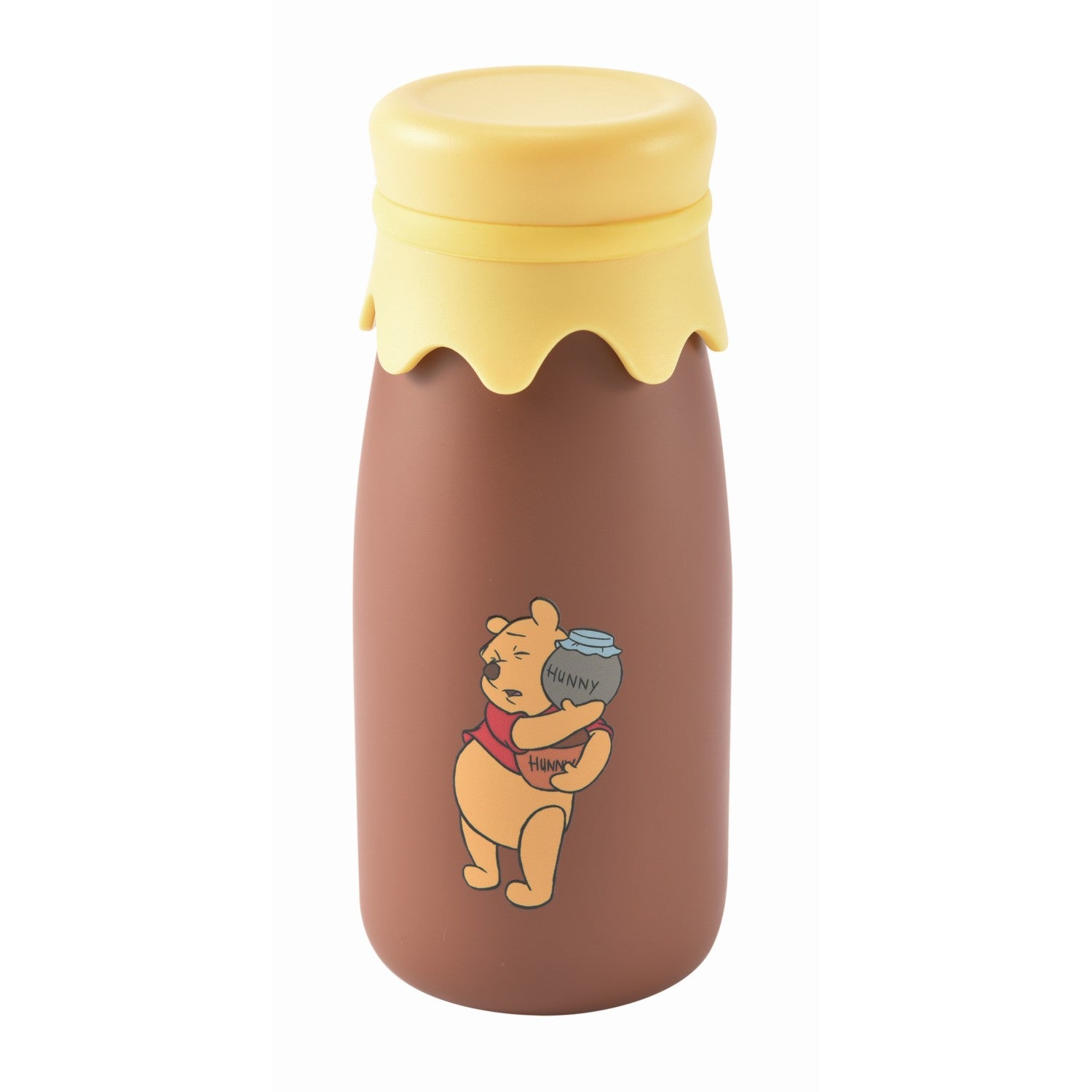 Funny Face Milk Bottle Style Stainless Steel Bottle Brown 320ml
