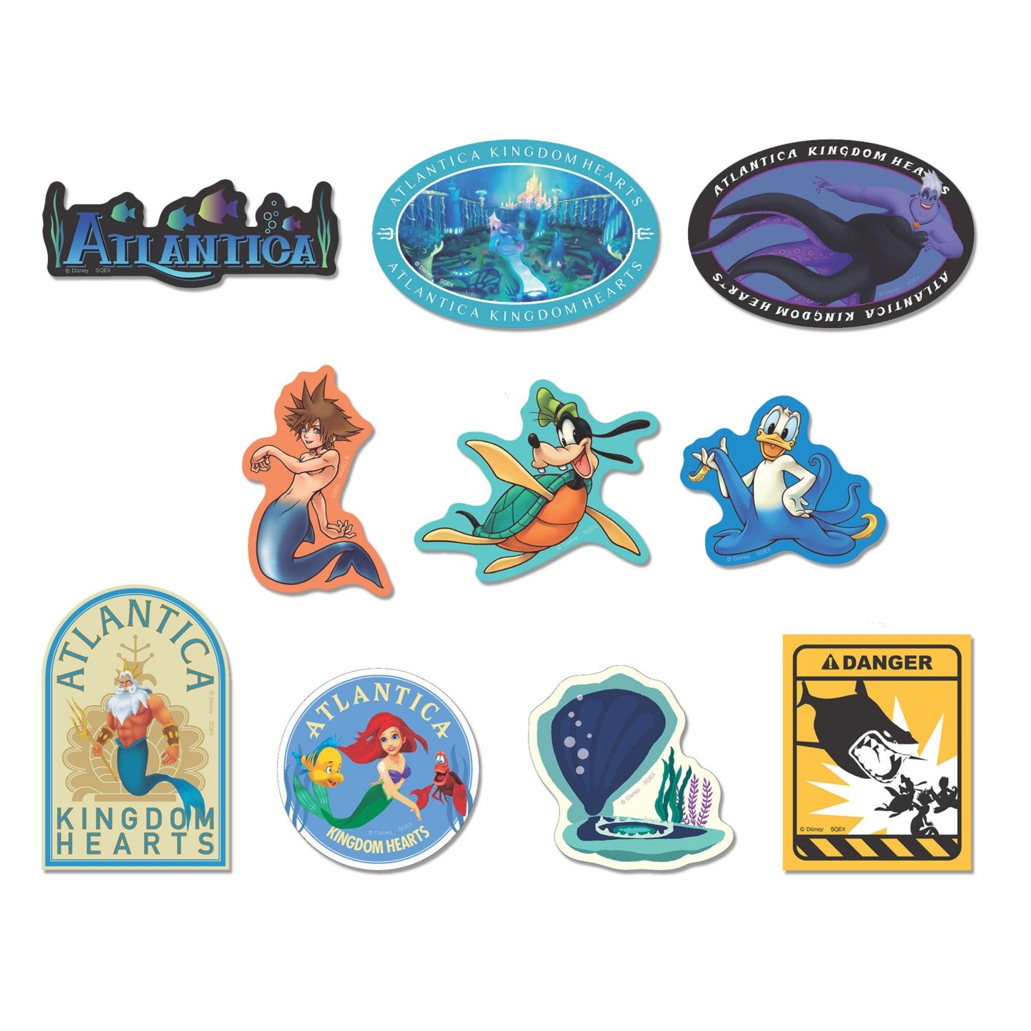 Kingdom Hearts / Stationery Sticker Set Atlantica