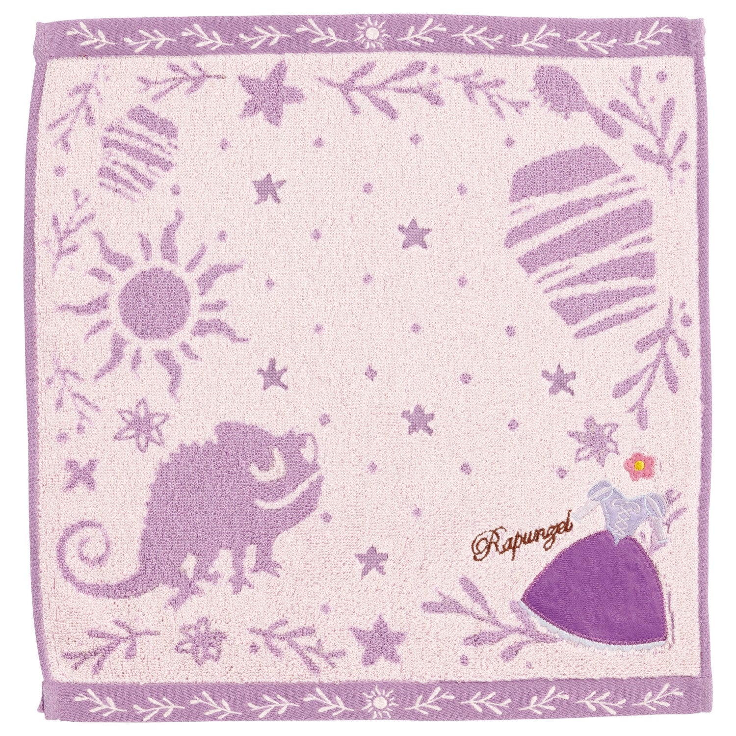 Rapunzel on the Tower Wash Towel Purple Dress