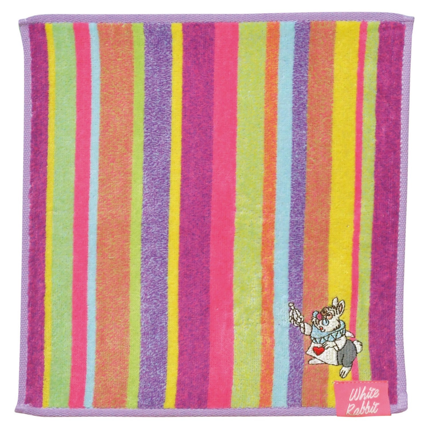 Alice in Wonderland White Rabbit Mini Towel Purple Time
