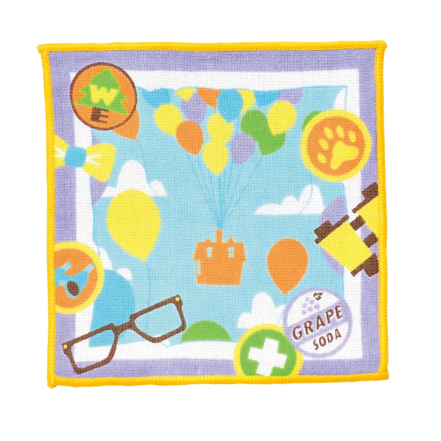 Old Man Carl and the Flying House Mame Towel Many Balloons