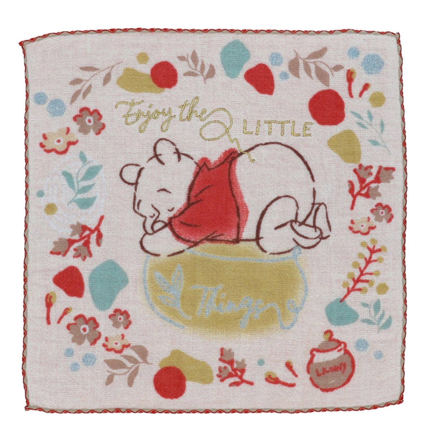 Winnie the Pooh Mini Towel Yellow Wreath