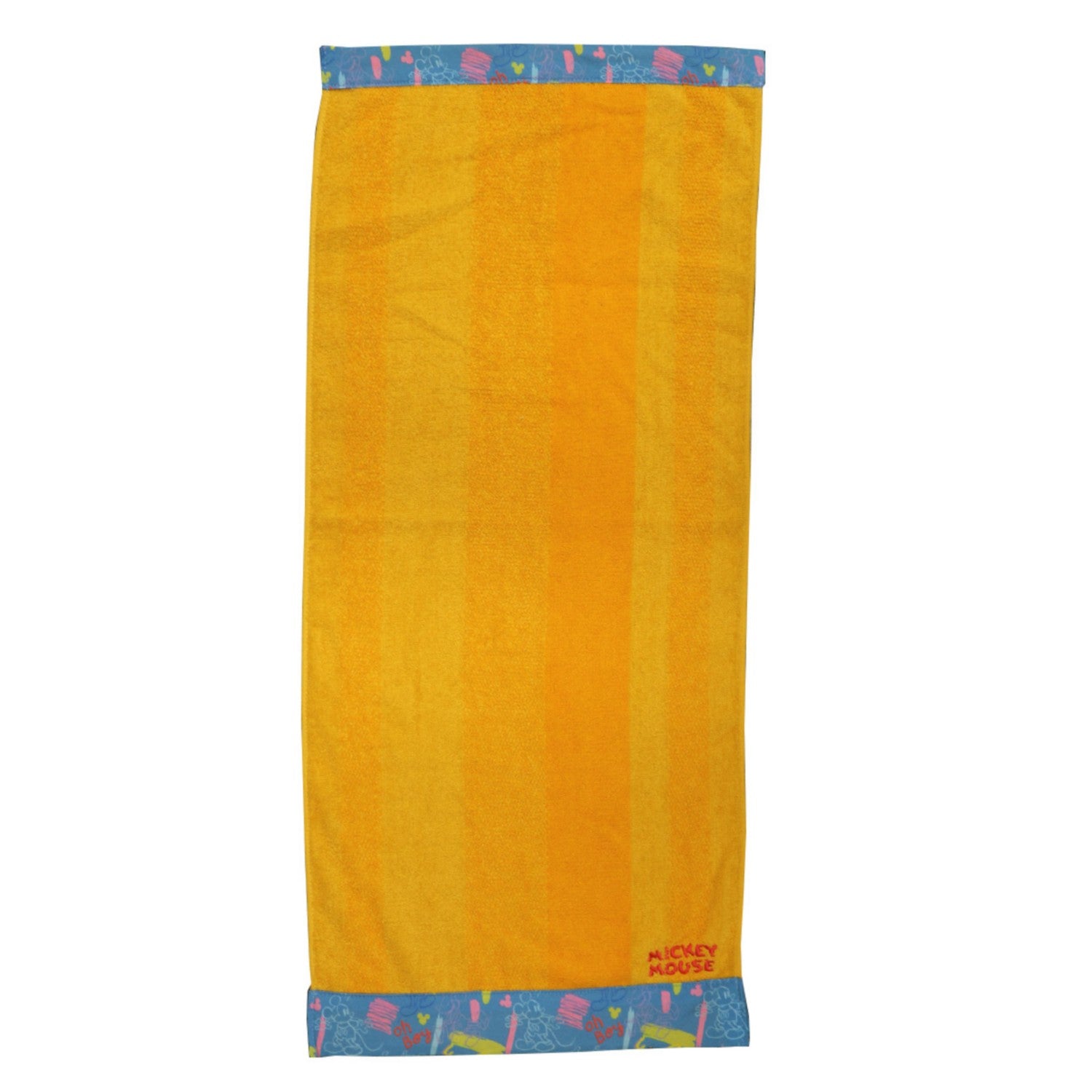 Mickey Mouse face towel graffiti yellow
