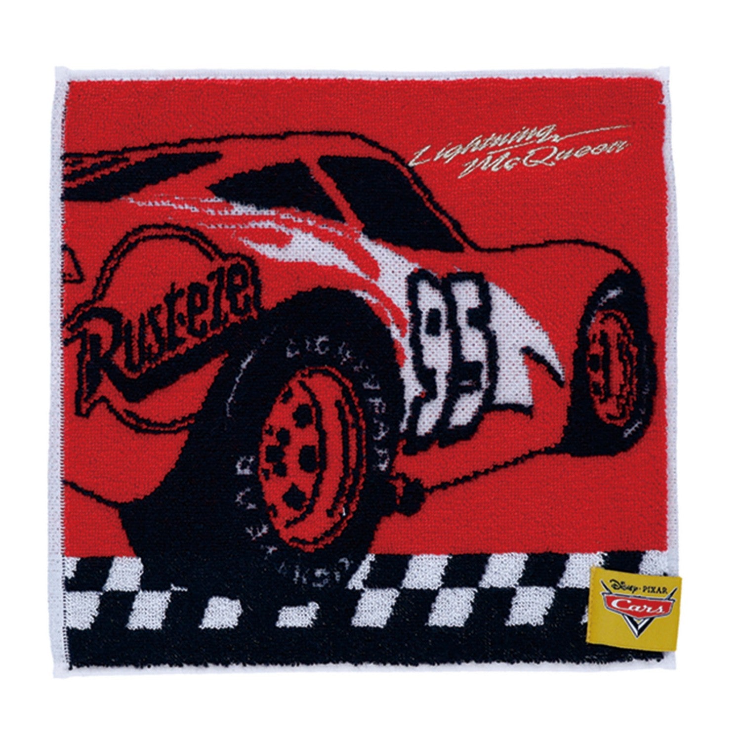 Cars mini towel checkered red