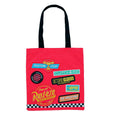 Cars tote bag sponsor logo sticker