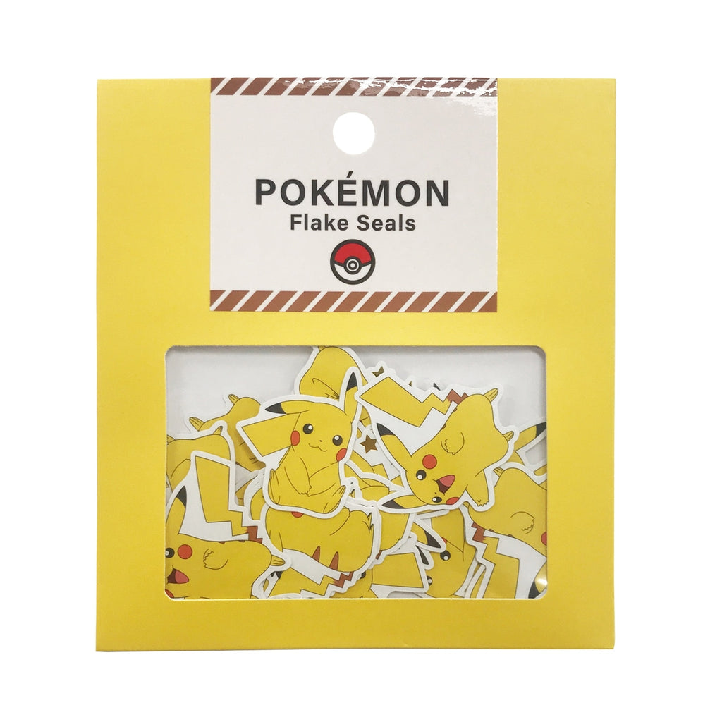 Pikachu flake seals from Japan, featuring the iconic Mouse Pokemon with electric-type design