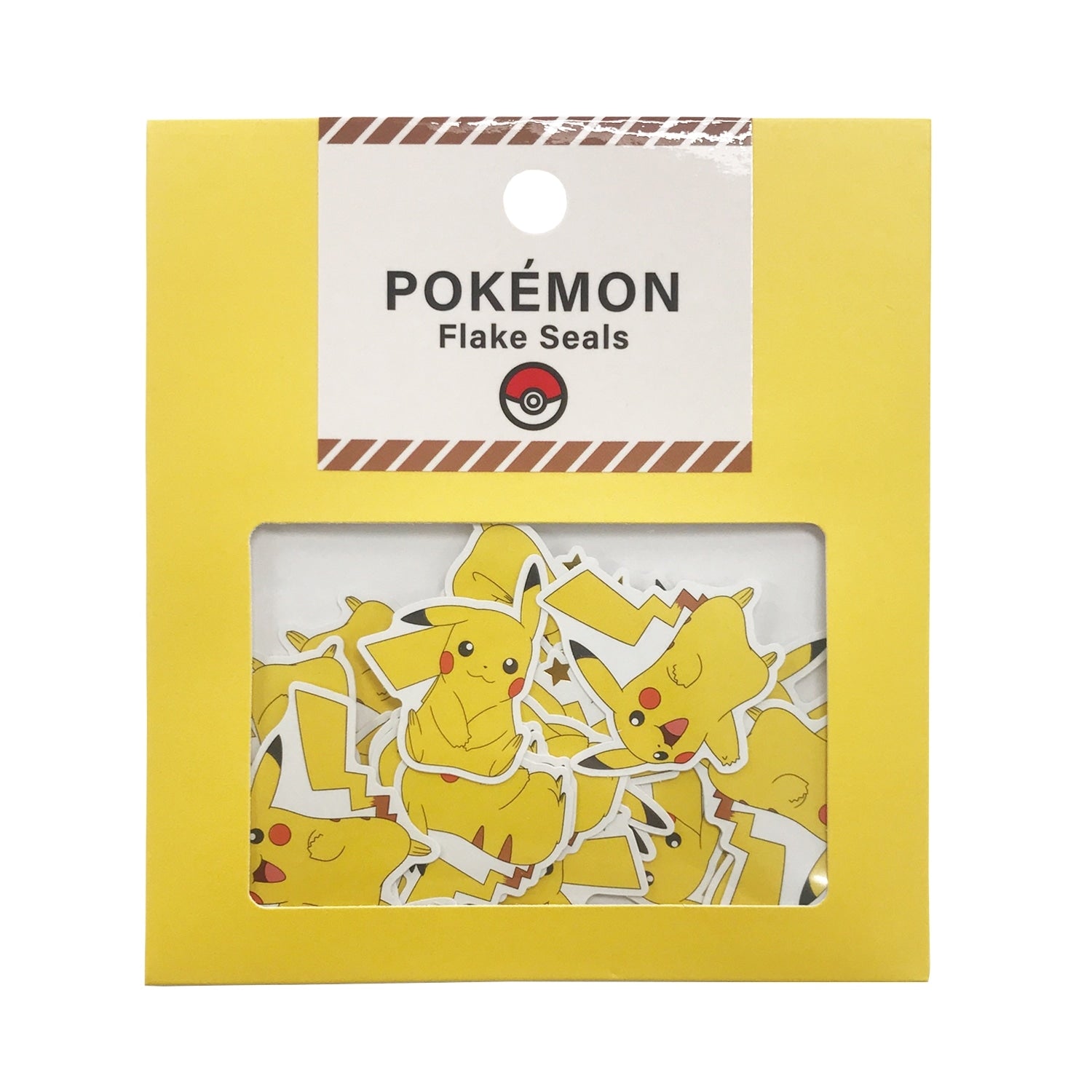 Pikachu flake seals from Japan, featuring the iconic Mouse Pokemon with electric-type design