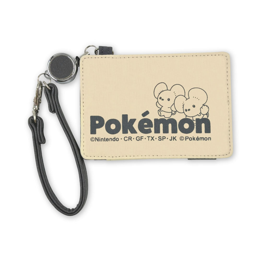 Pass case with reel color logo Wakka Nezumi