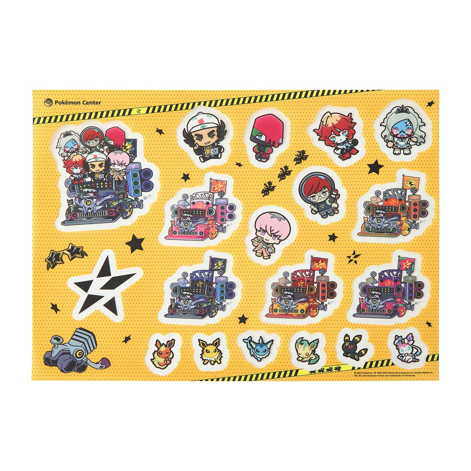 POKÉMON TRAINERS -STARDUST★BESTIES- Deformed art sticker set from Japan, featuring colorful characters