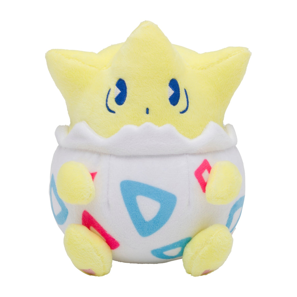 Togepi plush with soda can accessory from Japan