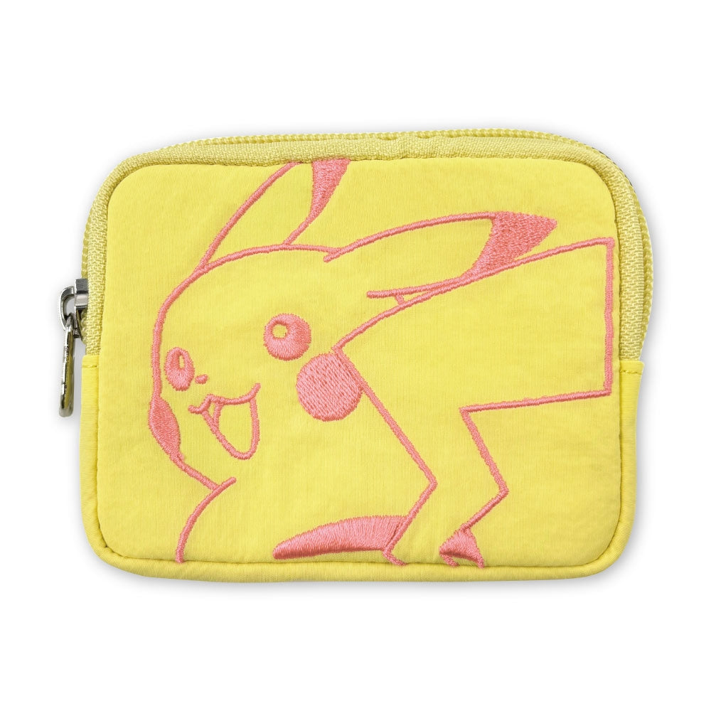 Slim mini pouch with carabiner color logo Pikachu