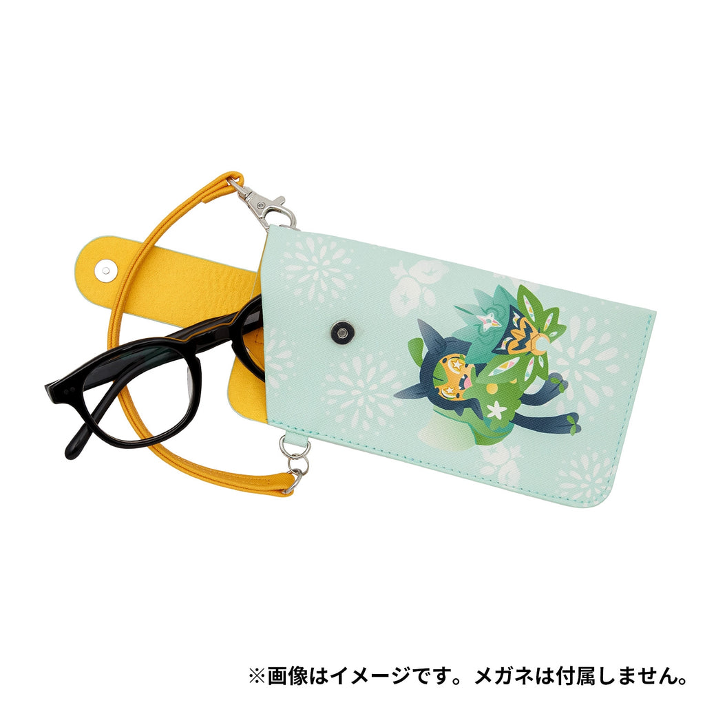 Close-up of Pokemon glasses case with secure closure from Japan