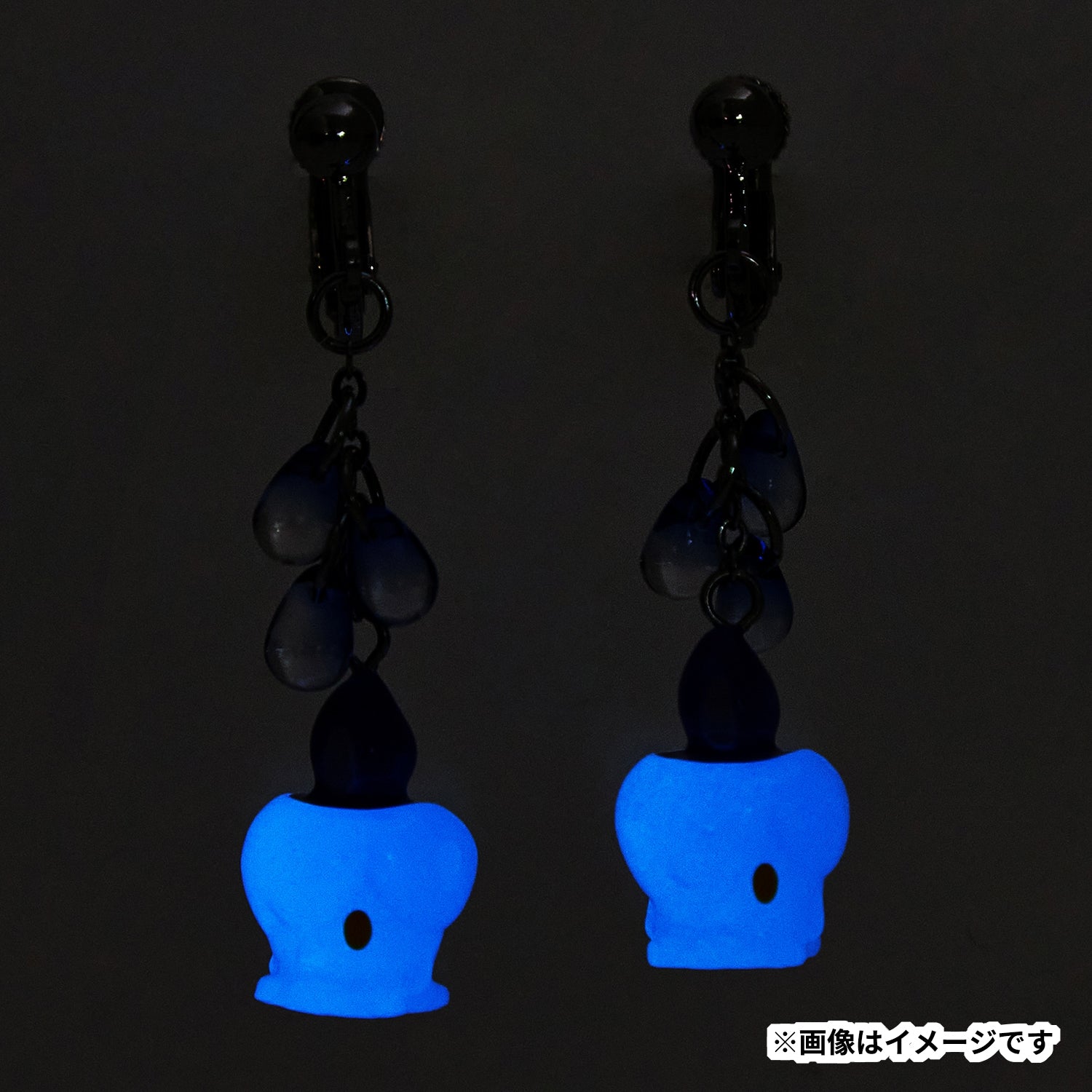 Back view of Pokémon earrings 108 Hitomoshi with secure clip-on design from Japan