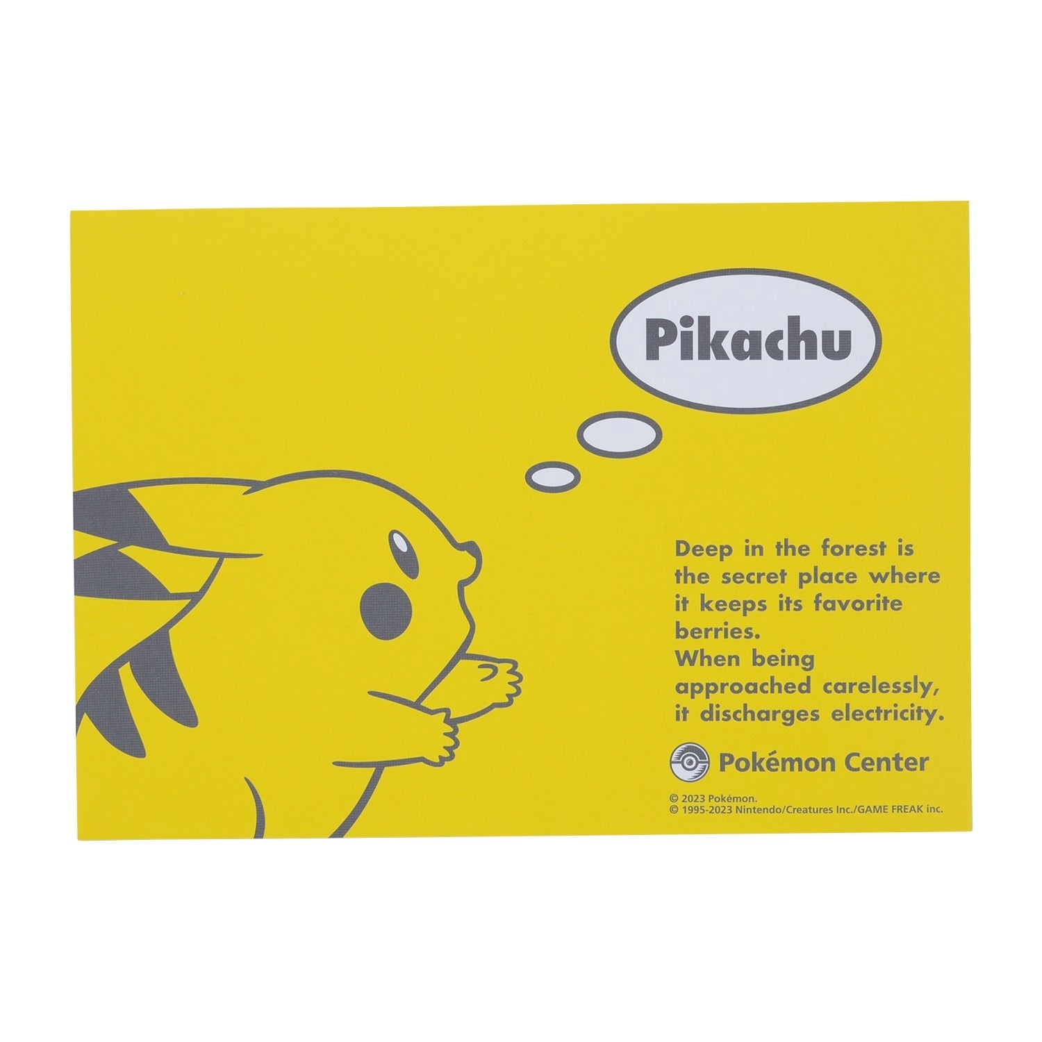 Pikachu note featuring Electric-type Mouse Pokémon in action from Japan