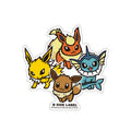 B-SIDE LABEL Pokemon Sticker Eevee & Vaporeon from Japan, featuring Normal-type Evolution Pokemon