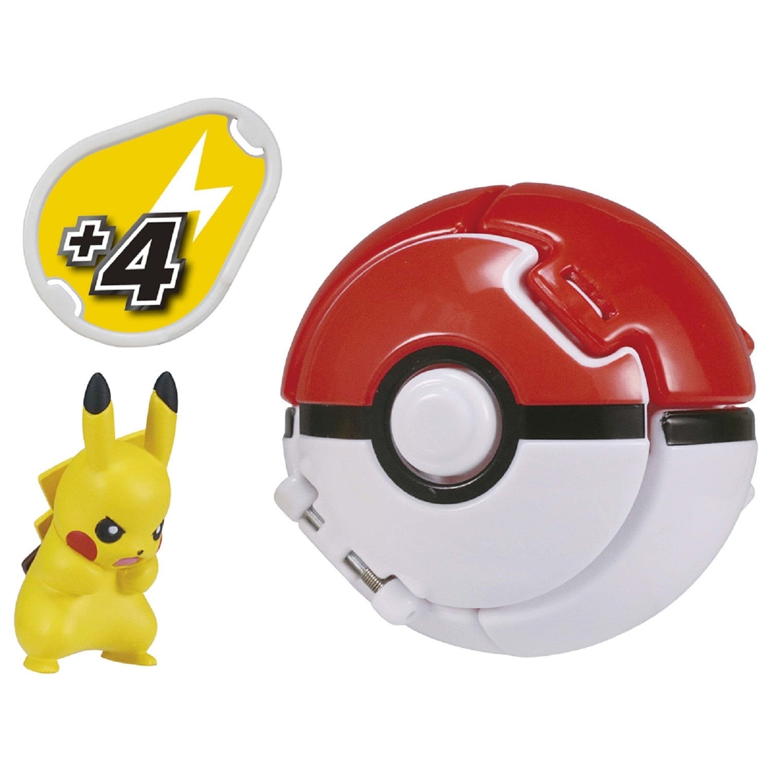 Authentic Japanese Pokemon Monster Collection Pokedelze Pikachu Figure, Monster Ball design