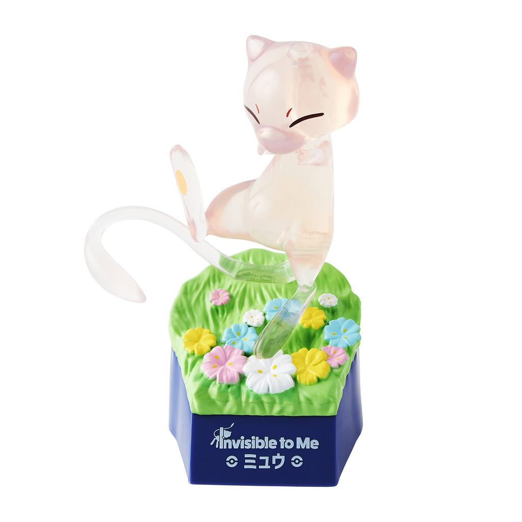 Invisible to Me Mew clear figure from Japan, showing Mew's transparent body