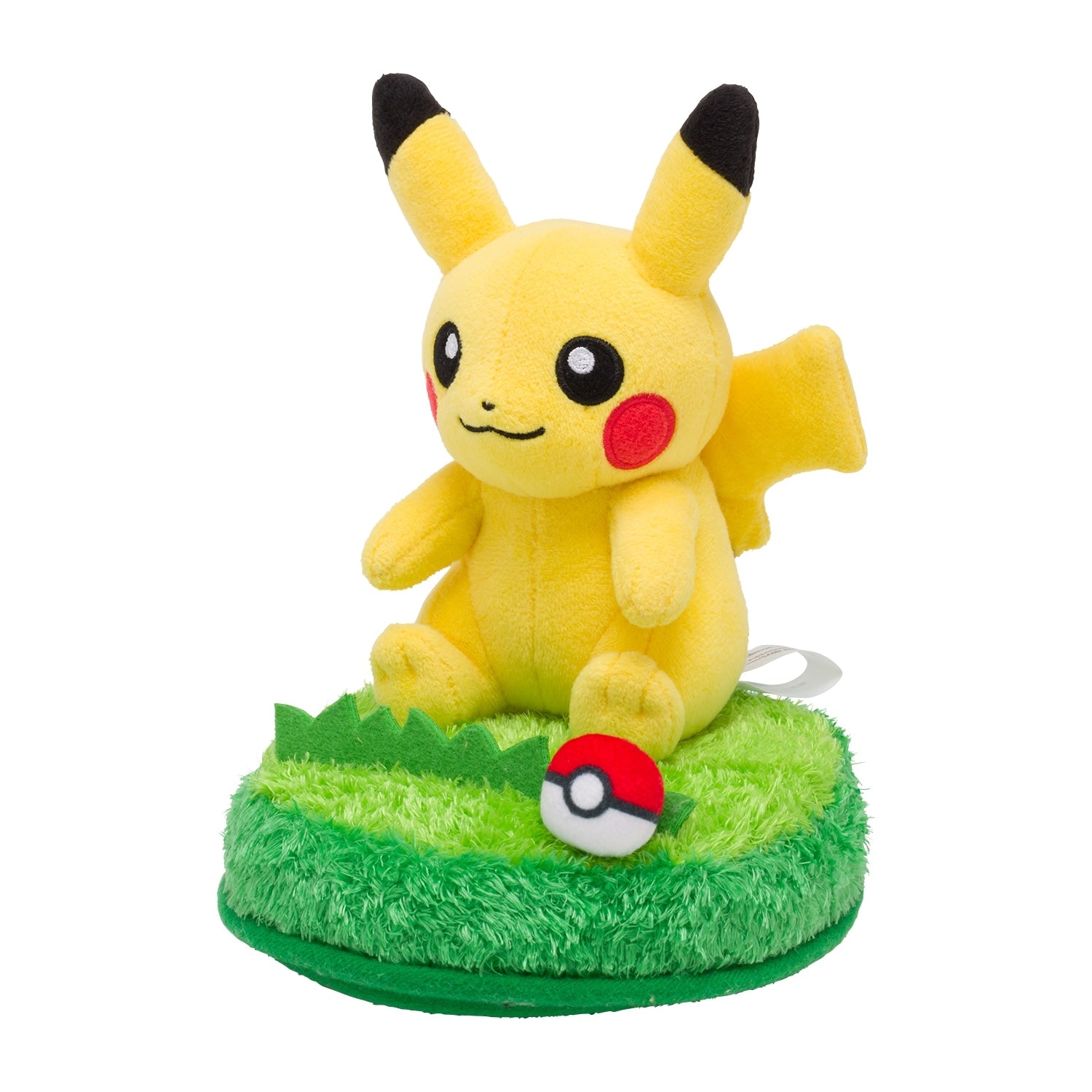 Authentic Japanese Pikachu plush smartphone stand with colorful details
