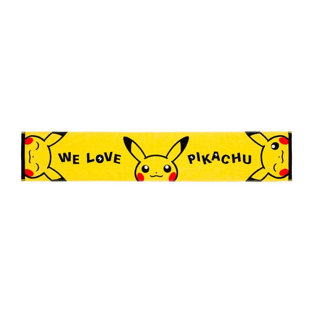 Pikachu trio muffler towel with cute facial expressions from Japan