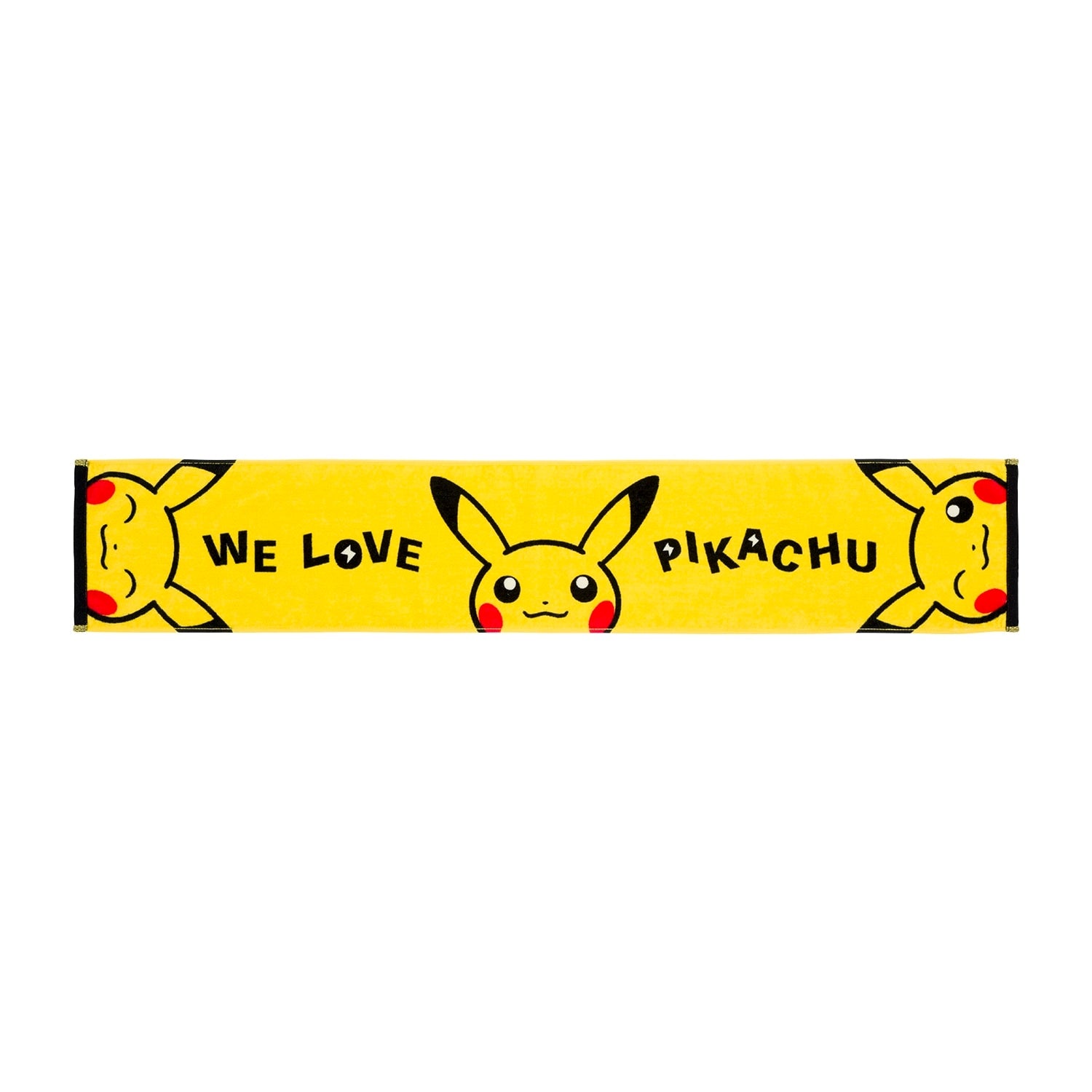 Pikachu trio muffler towel with cute facial expressions from Japan