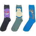 3P Crew Socks Gengar Snorlax Lucario Large (26-29cm)