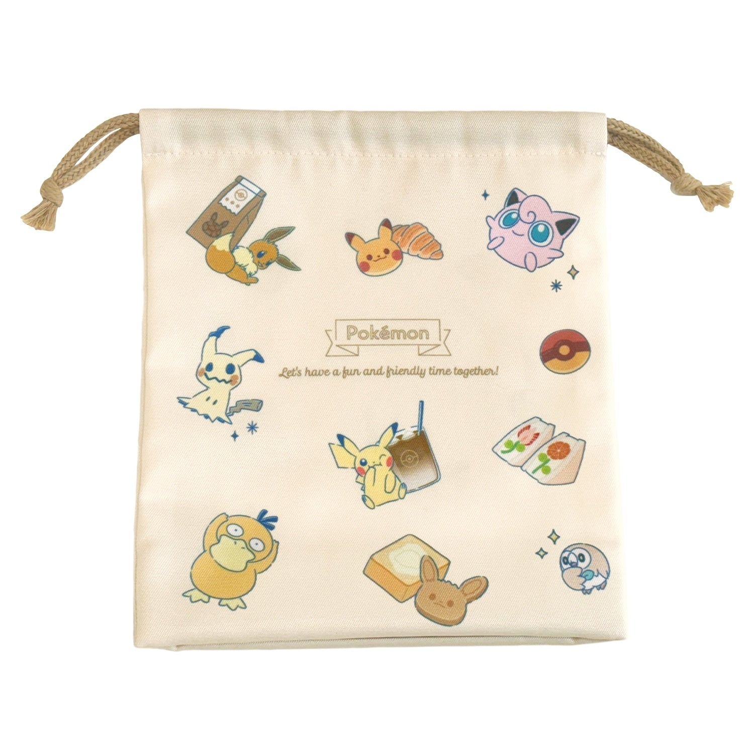 Gusseted drawstring bag/ENJOY TEA TIME