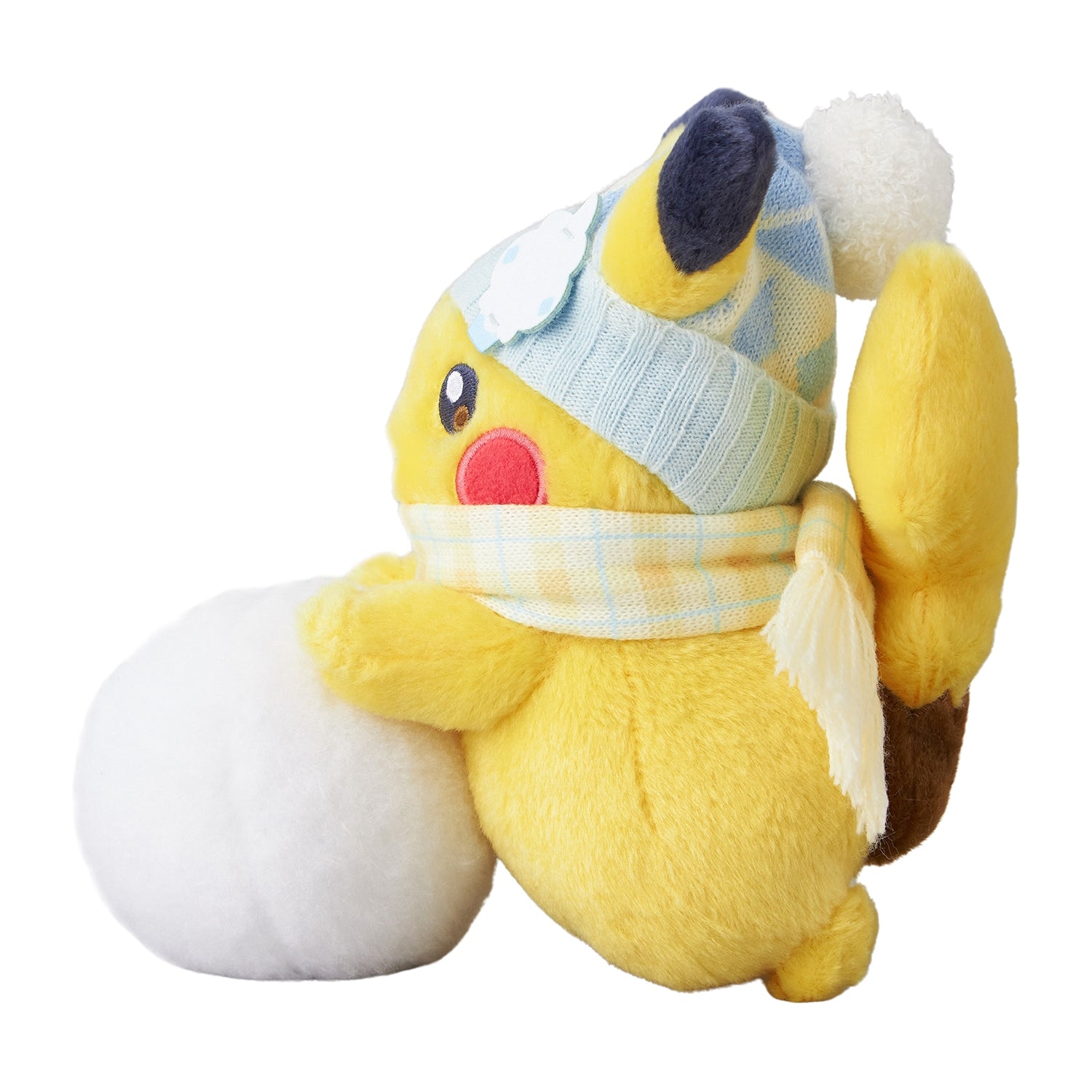 Pikachu plushie in snow, Japan exclusive collectible
