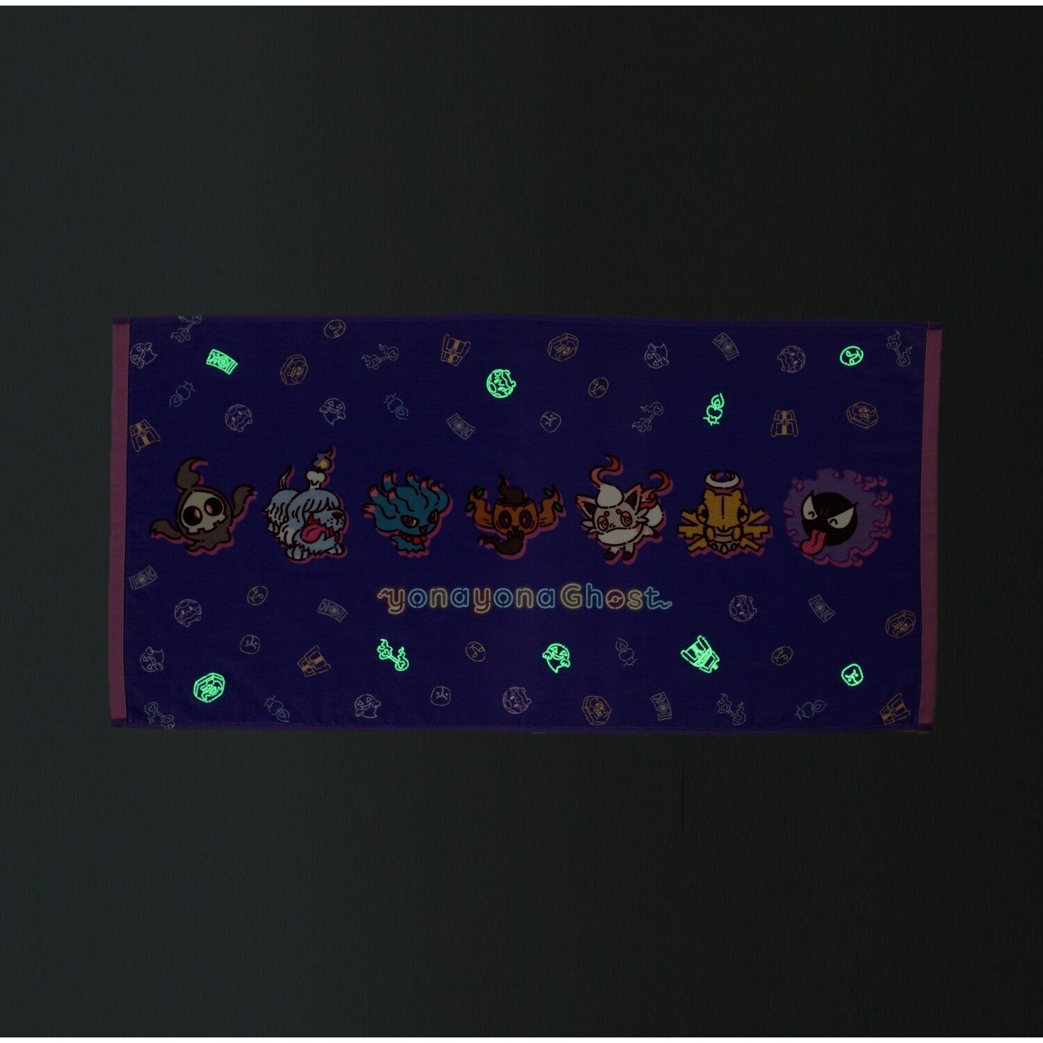 Pokemon luminous towel with YonayonaGhost character, made in Japan with high-quality materials, 50x100cm