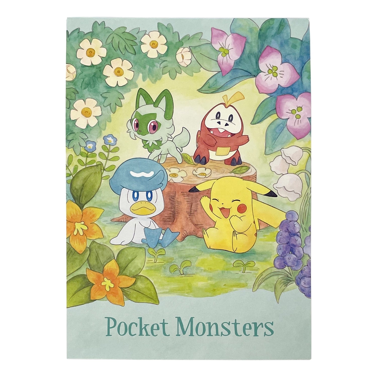 Pokemon A6 Memo Pad with One Scene Art from Japan, featuring a colorful Pokemon character