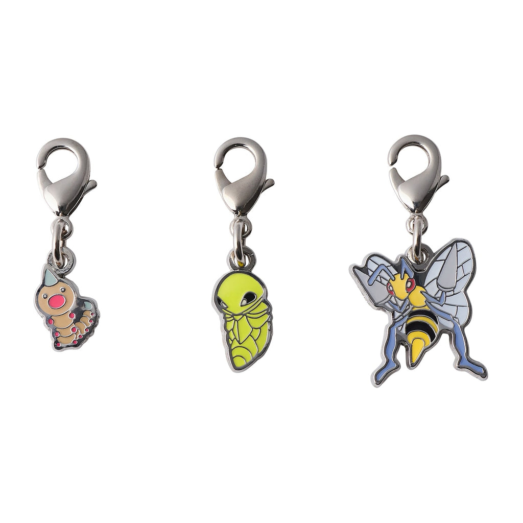 Pokemon Metal Charm 013/014/015 from Japan, featuring intricate design details