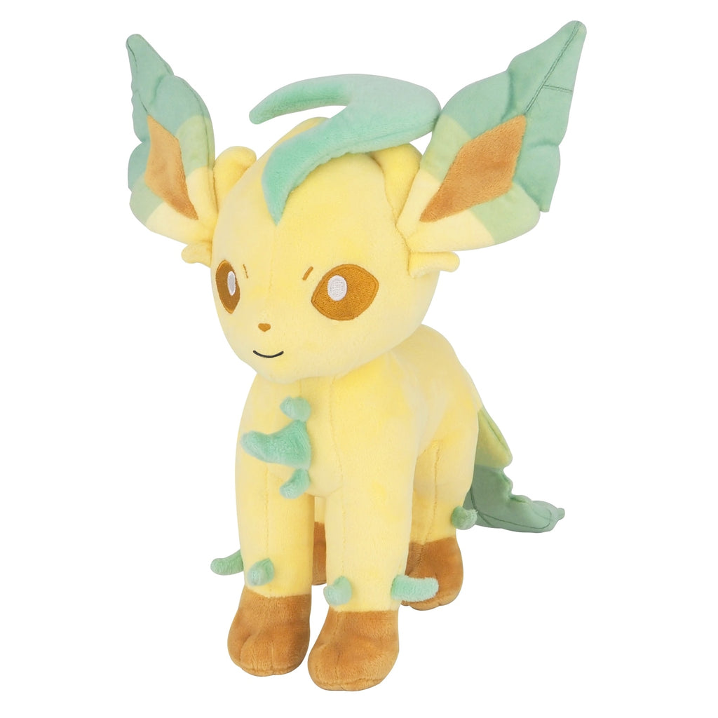 Leafeon plush toy from Japan with green leaf details