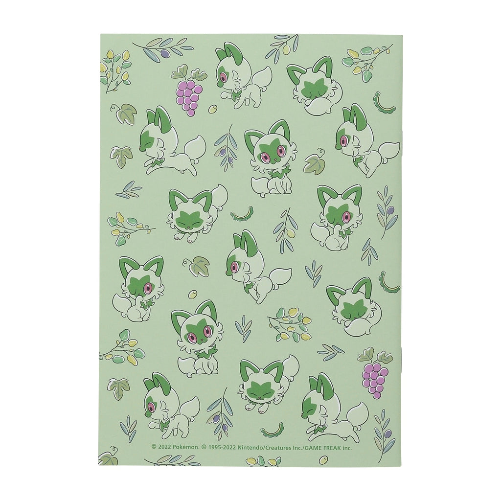 Official Pokemon Center Japan A5 Note Nyaoha featuring Sprigatito