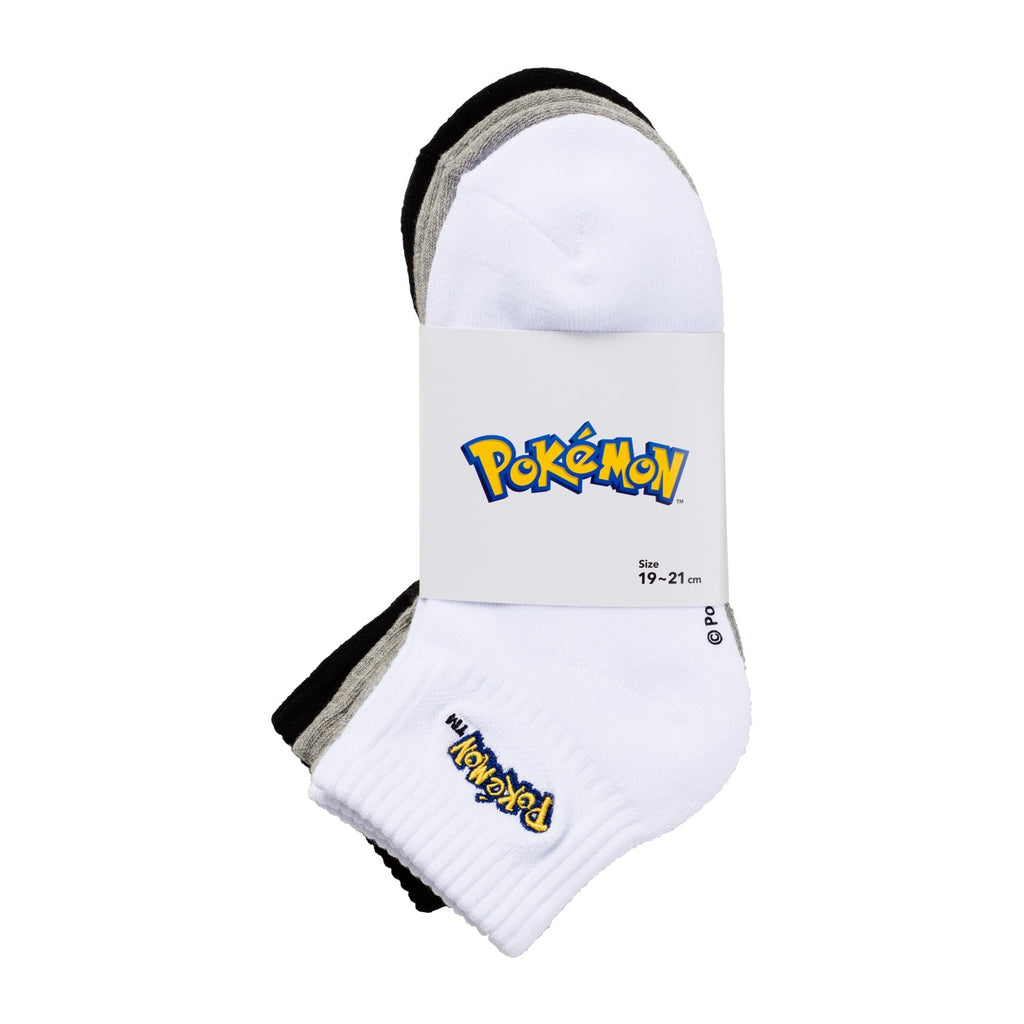 3-pair middle socks set Pokémon logo 19-21cm