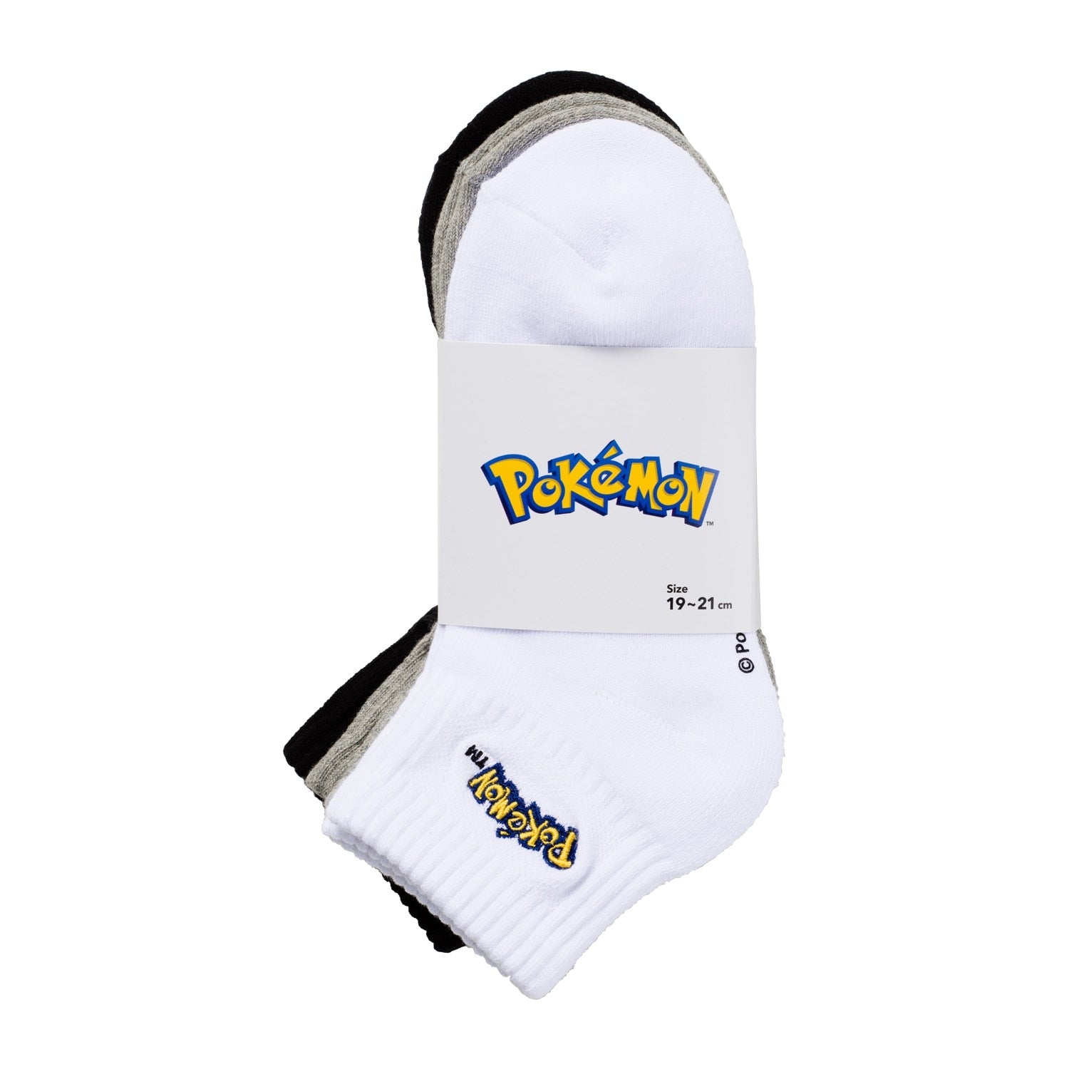 3-pair middle socks set Pokémon logo 19-21cm