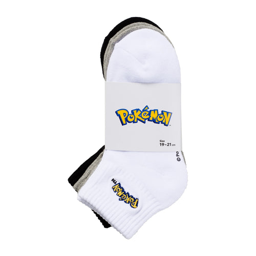 3-pair middle socks set Pokémon logo 19-21cm