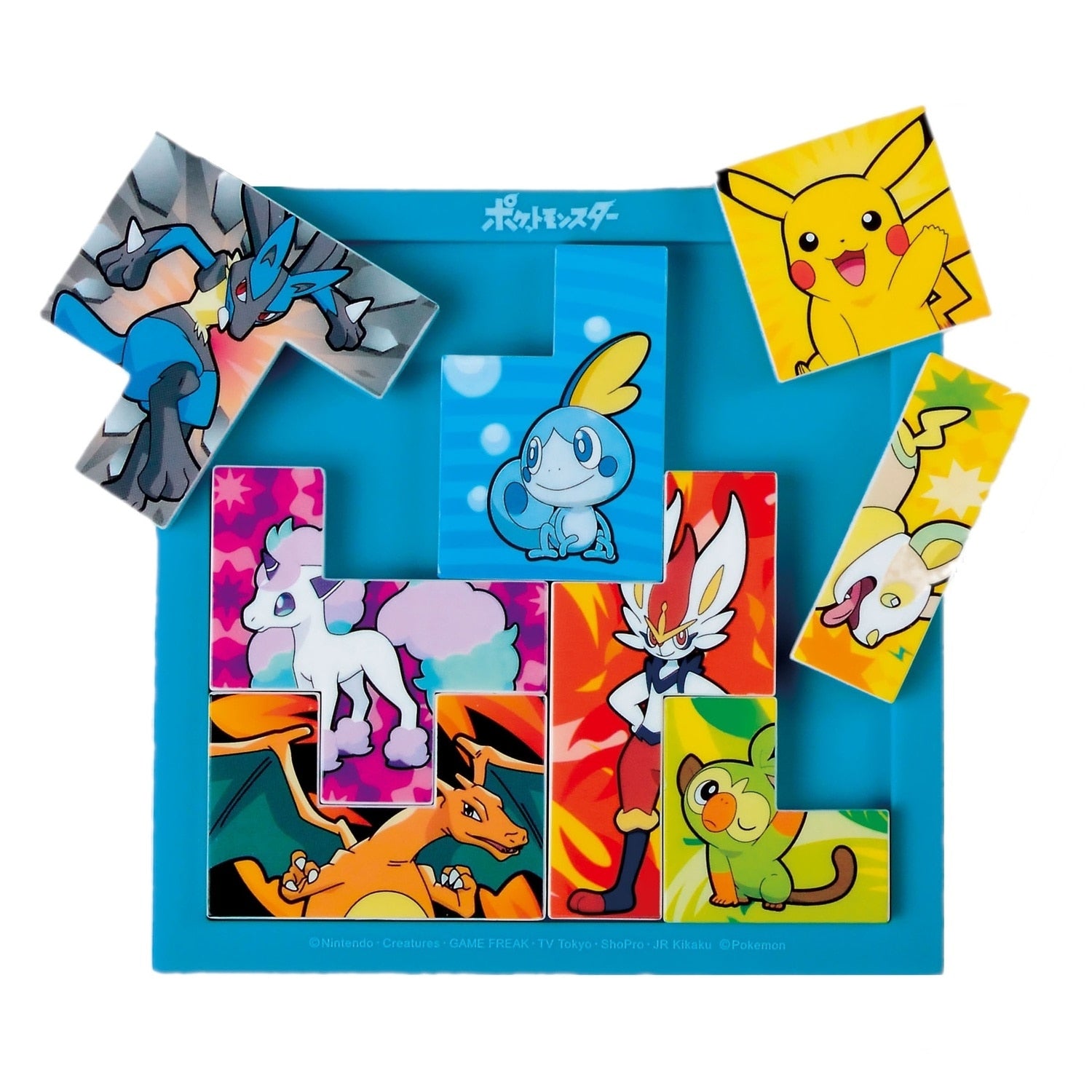 Pokemon Tile Puzzle TP-05 with colorful characters from Japan