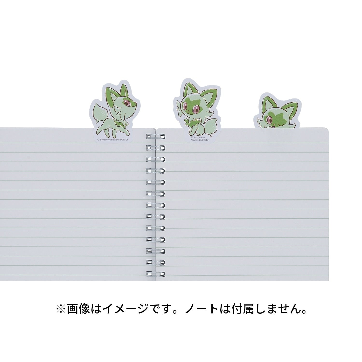 Authentic Japanese Pokemon die-cut notes with cute Sprigatito design from Japan